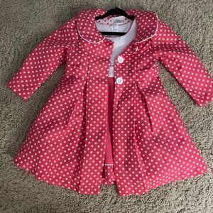 Matching little girl dress and overcoat, 3T